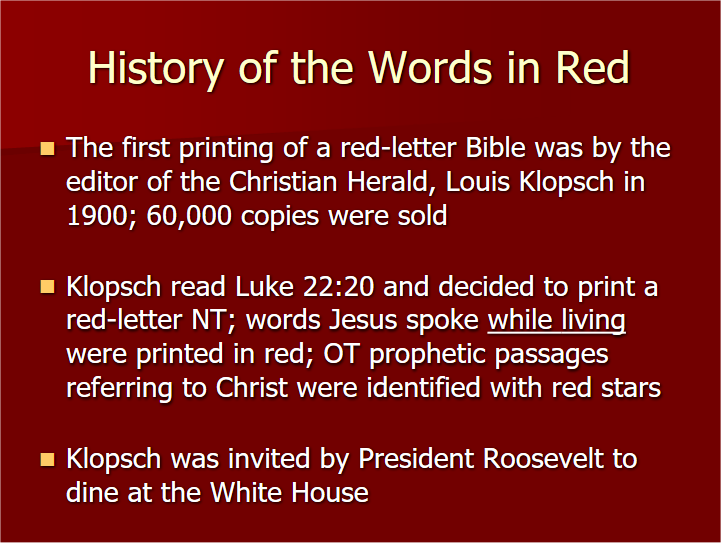 About The Red Letter Bible