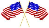 American Flags Crossed